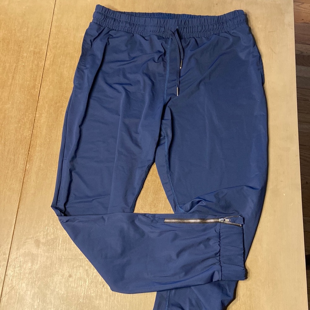 Zyia Navy Everywhere Zipper Joggers